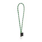 Lanyard TUBE Long (&Oslash; 7 mm). Available in 24 standard colors and fully customizable - Hexachrome green/Black