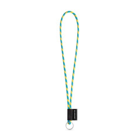 Lanyard TUBE Long (&Oslash; 7 mm). Available in 24 standard colors and fully customizable - Yellow/Light blue