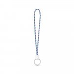 Cordino tubolare lungo (&Oslash; 7 mm). Disponibile in 24 colori standard e completamente personalizzabile - Viola/Azzurro