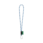 Lanyard TUBE Long (&Oslash; 7 mm). Available in 24 standard colors and fully customizable - White/Royal blue