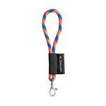Lanyard TUBE Short (&Oslash; 7 mm). Verkrijgbaar in 24 standaardkleuren en volledig aanpasbaar - Oranje hexachrome/Royal blauw