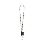 Lanyard TUBE Long (&Oslash; 7 mm). Verkrijgbaar in 96 Pantone&reg;-kleuren en volledig naar wens aan te passen - Zwart/Wit