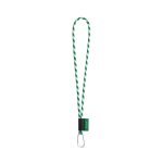 Lanyard TUBE Long (&Oslash; 7 mm). Verkrijgbaar in 96 Pantone&reg;-kleuren en volledig naar wens aan te passen - Wit/Groen