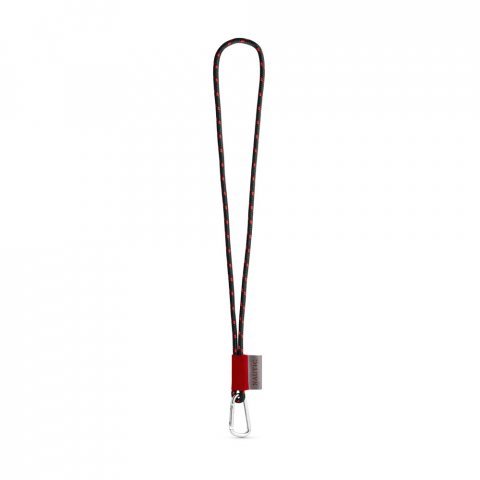 Lanyard NAUTIC Long (&Oslash; 7 mm). Erh&auml;ltlich in 12 Standardfarben und vollst&auml;ndig individualisierbar - Schwarz/Rot