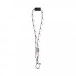 Lanyard NAUTIC Short (&Oslash; 7 mm). Dispon&iacute;vel em 12 cores standard e totalmente personaliz&aacute;vel - Branco