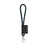 Lanyard NAUTIC Short (&Oslash; 7 mm). Verkrijgbaar in 12 standaardkleuren en volledig naar wens aan te passen - Zwart/Royal blauw