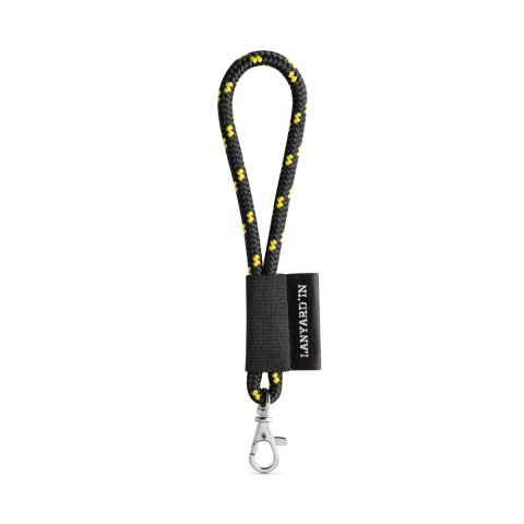 Lanyard NAUTIC Short (&Oslash; 7 mm). Verkrijgbaar in 12 standaardkleuren en volledig naar wens aan te passen - Zwart/Geel