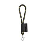Lanyard NAUTIC Short (&Oslash; 7 mm). Verkrijgbaar in 12 standaardkleuren en volledig naar wens aan te passen - Zwart/Geel