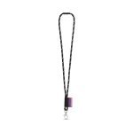 Lanyard NAUTIC Long (&Oslash; 7 mm). Verkrijgbaar in 96 Pantone&reg;-kleuren en volledig naar wens aan te passen - Zwart/Wit