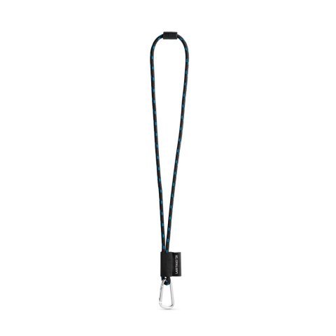Lanyard NAUTIC Long (&Oslash; 7 mm). Verkrijgbaar in 96 Pantone&reg;-kleuren en volledig naar wens aan te passen - Zwart/Royal blauw