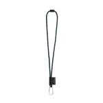 Lanyard NAUTIC Long (&Oslash; 7 mm). Verkrijgbaar in 96 Pantone&reg;-kleuren en volledig naar wens aan te passen - Zwart/Royal blauw