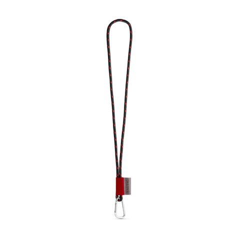 Lanyard NAUTIC Long (&Oslash; 7 mm). Verkrijgbaar in 96 Pantone&reg;-kleuren en volledig naar wens aan te passen - Zwart/Rood