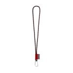 Lanyard NAUTIC Long (&Oslash; 7 mm). Verkrijgbaar in 96 Pantone&reg;-kleuren en volledig naar wens aan te passen - Zwart/Rood