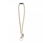 Lanyard CORK Long Slim (&Oslash; 3 mm). Fully customizable - Natural