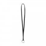 Lanyard LEATHER Long Slim (10 mm). Fully customizable - 300 - Black
