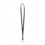 Lanyard LEATHER Long Slim (10 mm). Fully customizable - Brown