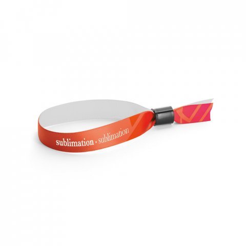 Pulseira Lanyard SUBLIMATION Slim I (15 mm) em poli&eacute;ster, sublima&ccedil;&atilde;o de 1 lado e totalmente personaliz&aacute;vel - Branco