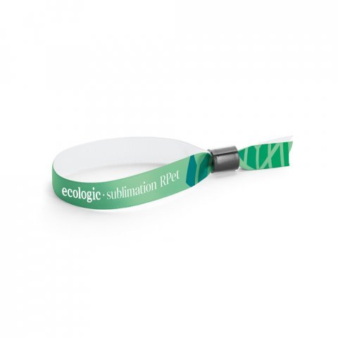 Pulseira Lanyard SUBLIMATION Slim I (15 mm) em poli&eacute;ster reciclado (100% rPET), sublima&ccedil;&atilde;o de 1 lado e totalmente personaliz&aacute;vel - Branco