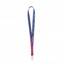 Lanyard SUBLIMATION Long II (20 mm) gemaakt van gerecycled polyester (100% rPET), sublimatie aan beide zijden en volledig aanpasbaar
