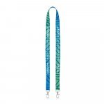 Lanyard SUBLIMATION Long II Duo (20 mm) aus recyceltem Polyester (100% rPET), mit 2 N&auml;hten, Sublimation auf beiden Seiten und vollst&auml;ndig individualisierbar - 301 - Wei&szlig;
