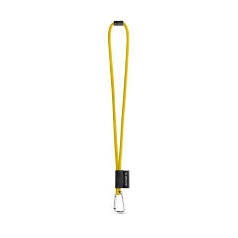 75089. SET Lanyard TUBE Long (&Oslash; 7 mm) with D-shape carabiner 55 mm and safety lock &Oslash; 7 mm - 310 - Yellow