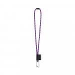 75089. SET Lanyard TUBE Long (&Oslash; 7 mm) with D-shape carabiner 55 mm and safety lock &Oslash; 7 mm - Hexachrome pink/Royal blue