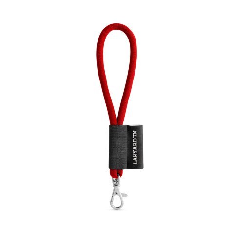 75090. SET Lanyard TUBE Short (&Oslash; 7 mm) with Hook Trigger Snap 9 mm - 302 - Red
