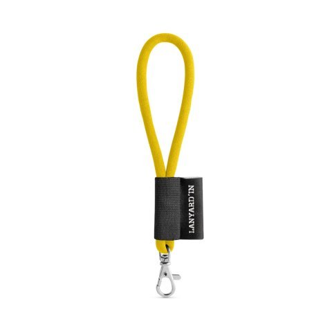 75090. SET Lanyard TUBE Short (&Oslash; 7 mm) with Hook Trigger Snap 9 mm - 310 - Yellow