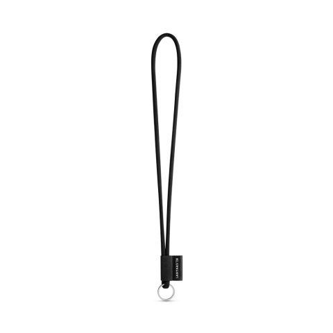 75093. SET Lanyard TUBE Long (&Oslash; 7 mm) with Ring &Oslash; 32 mm - 300 - Black