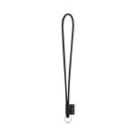75093. SET Lanyard TUBE Long (&Oslash; 7 mm) with Ring &Oslash; 32 mm - 300 - Black
