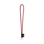 75093. SET Lanyard TUBE Long (&Oslash; 7 mm) with Ring &Oslash; 32 mm - 302 - Red