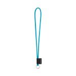 75093. SET Lanyard TUBE Long (&Oslash; 7 mm) with Ring &Oslash; 32 mm - 304 - Light blue