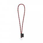 75093. SET Lanyard TUBE Long (&Oslash; 7 mm) with Ring &Oslash; 32 mm - Black/Red