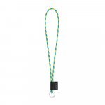 75093. SET Lanyard TUBE Long (&Oslash; 7 mm) with Ring &Oslash; 32 mm - Yellow/Light blue