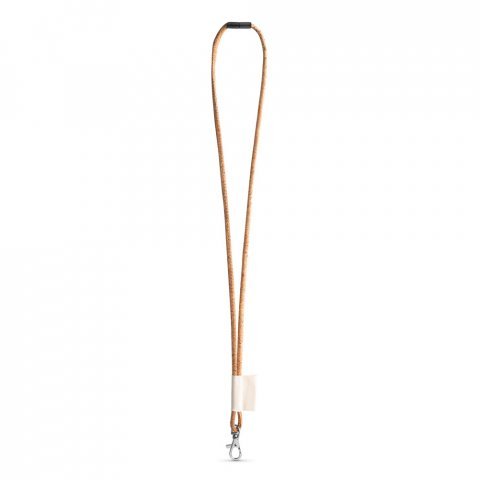 75096. SET Șnur CORK lung (&Oslash; 5 mm) cu c&acirc;rlig cu trăgaci de 9 mm și &icirc;ncuietoare de siguranță de &Oslash; 5 mm - Natural