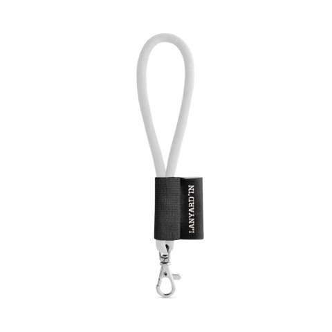 Lanyard TUBE Short (&Oslash; 7 mm). Disponibile in 17 colori standard e completamente personalizzabile - 301 - Bianco
