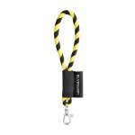 Lanyard TUBE Short (&Oslash; 7 mm). Disponibile in 17 colori standard e completamente personalizzabile - Giallo hexachrome/Nero