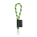 Lanyard TUBE Short (&Oslash; 7 mm). Disponibile in 17 colori standard e completamente personalizzabile - Giallo/Verde