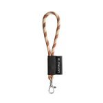 Lanyard TUBE Short (&Oslash; 7 mm). Disponibile in 17 colori standard e completamente personalizzabile - Marrone/Beige