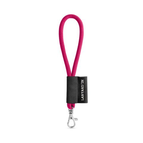SET Lanyard TUBE Short (&Oslash; 7 mm) with Hook Trigger Snap 9 mm - 312 - Pink