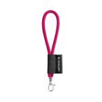 SET Lanyard TUBE Short (&Oslash; 7 mm) with Hook Trigger Snap 9 mm - 312 - Pink