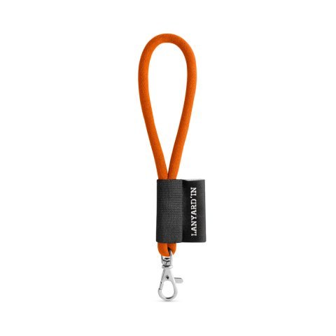 SET Lanyard TUBE Short (&Oslash; 7 mm) with Hook Trigger Snap 9 mm - Hexachrome orange