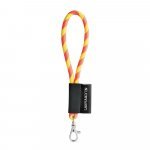 SET Lanyard TUBE Short (&Oslash; 7 mm) with Hook Trigger Snap 9 mm - Hexachrome yellow/Hexachrome orange