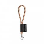 SET Lanyard TUBE Short (&Oslash; 7 mm) with Hook Trigger Snap 9 mm - Brown/Beige