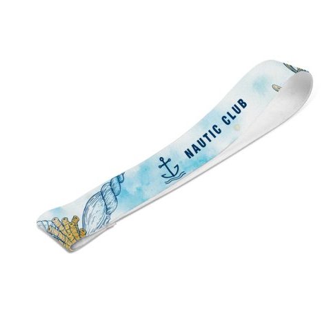 Șnur SUBLIMARE Scurt I (20 mm) din poliester, sublimare pe o singură față și complet personalizabil - 301 - Alb