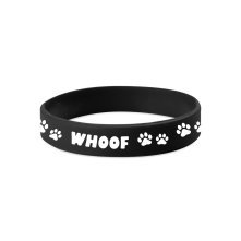 75901 - Silicone wristband &ndash; 1 color with custom 1 color screen-printed logo
