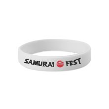 75902 - Silicone wristband &ndash; 1 color with custom 2 color screen-printed logo
