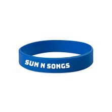 75905 - Silicone wristband &ndash; 1 color with custom Embossed logo, 1 color filled