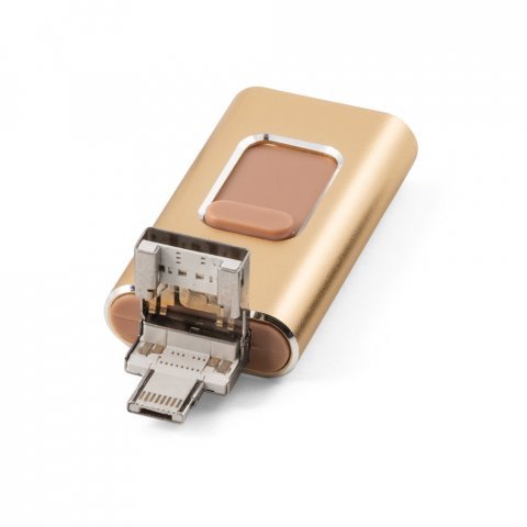 . Pamięć USB 4 w 1, o pojemności do 32 GB - Szampański