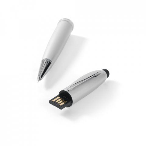 . UDP Stick Kugelschreiber mit Touchpen-Funktion bis zu 32 GB - Satinsilber
